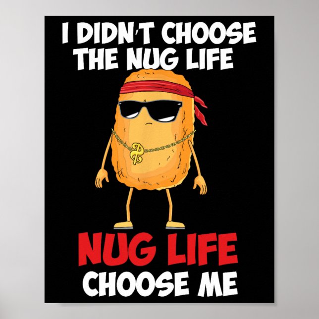 Poster Nug de frango engraçado da vida'  (Frente)
