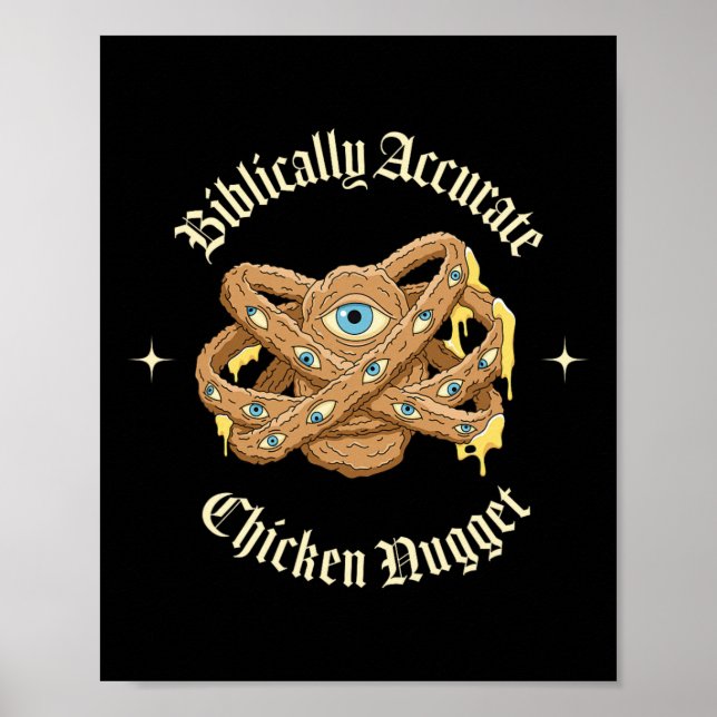 Poster Nugget de Frango Biblicamente Preciso (Frente)
