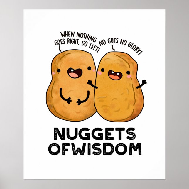 Poster Nuggets De Comida Engraçado Sabedoria (Frente)