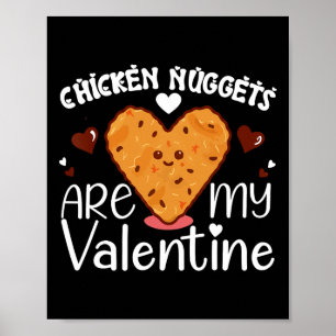 Poster Nuggets de Frango São Meu Namorado Engraçado Nugge