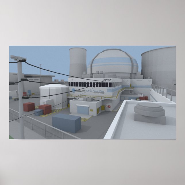 Poster Nuke CSGO de Baixa Poli (Frente)