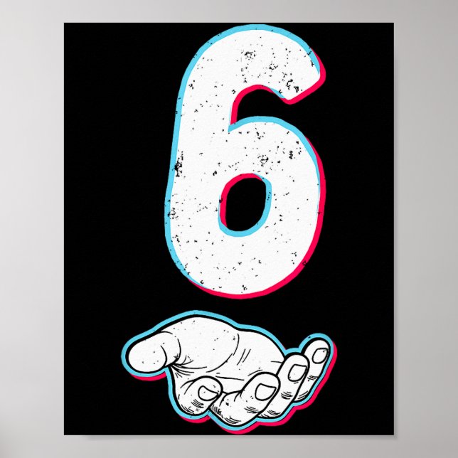 Poster Number 67 Matching Six Seven 6 7 Meme 6 7 Hallowee (Frente)