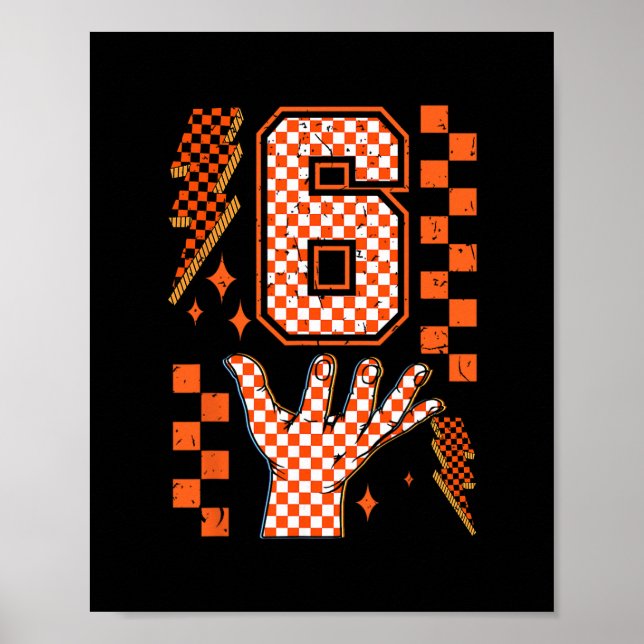 Poster Number 6 Matching 67 Meme Checkered Halloween Cost (Frente)