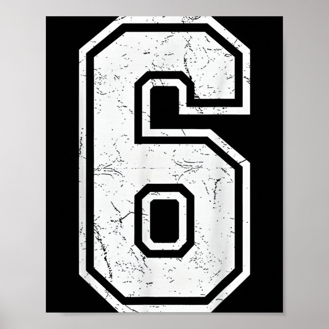 Poster Number 6 Matching 67 Meme Costume Men Women Kids  (Frente)