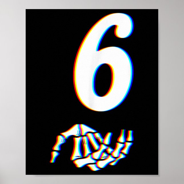 Poster Number 6 Matching 67 Meme Skeleton Hand Halloween  (Frente)