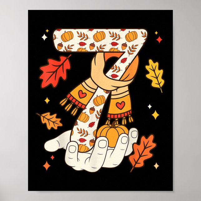 Poster Number 7 Funny Meme Saying 6 7 Six Seven Turkey Th (Frente)