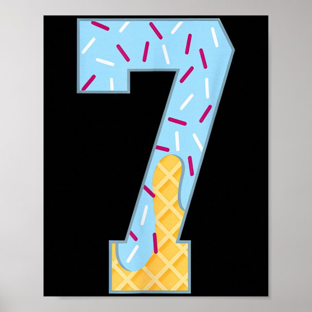 Poster Number 7 Ice Cream Drip 67 Meme Couple Halloween C (Frente)