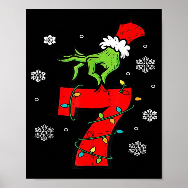 Poster Number 7 Matching 67 Meme 6 7 Christmas Boys Youth (Frente)