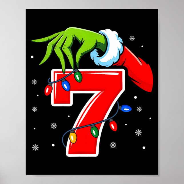 Poster Number 7 Matching 67 Meme Christmas Elf Hand Boys  (Frente)