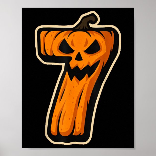 Poster Number 7 Pumpkin 67 Meme Matching Couple Halloween (Frente)