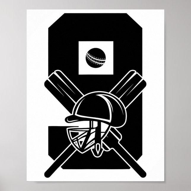 Poster Number 9 Years Cricket 9th Birthday  (Frente)