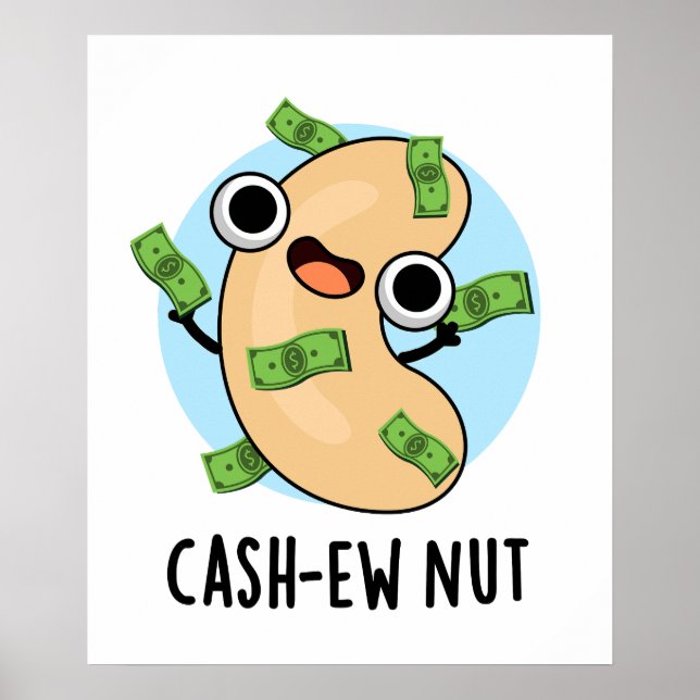 Poster Numerário Nut Funny Cashew Nut Pun (Frente)