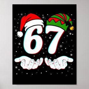 Poster Número 67 Correspondente Seis Sete 6 7 Meme 6-7 Na