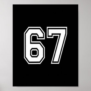 Poster Número 67 em Branco