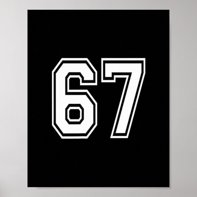 Poster Número 67 em Branco  (Frente)