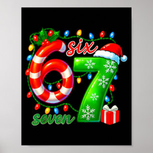 Poster Número 67 Meme Retro Natal 6 7 Festa Seis Sete C
