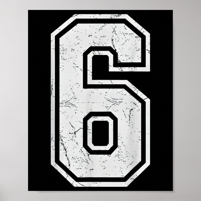 Poster Número 6 Combinando 67 Fantasia de Meme para Homen (Frente)