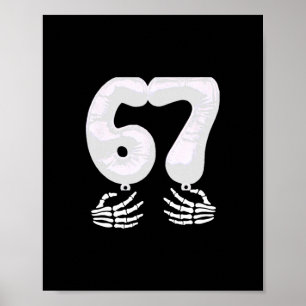 Poster Número 6 Correspondente 67 Seis Sete Meme Casal Ha