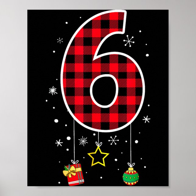 Poster Número 6 Dito Meme Divertido 6 7 Seis Sete Natal (Frente)