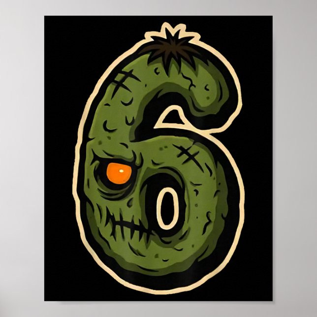 Poster Número 6 Monstro 67 Meme Casal Casamento de Hallow (Frente)