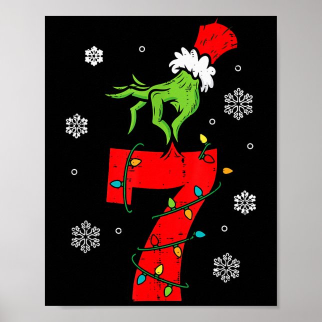 Poster Número 7 Correspondente 67 Meme 6 7 Natal Meninos  (Frente)