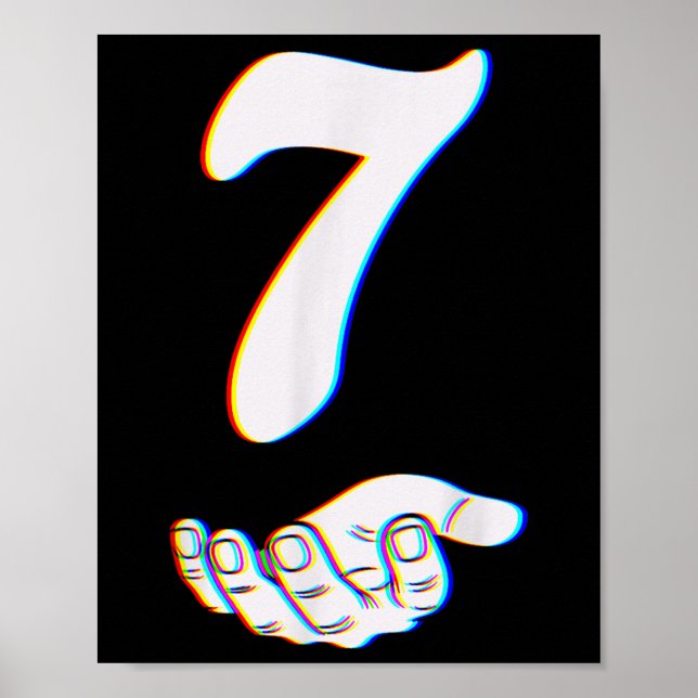 Poster Número 7 Correspondente à Roupa de Halloween Meme  (Frente)