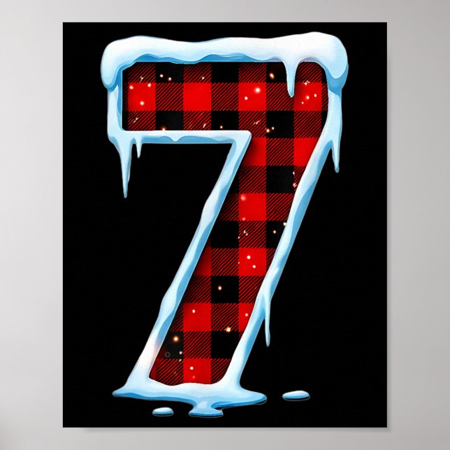 Poster Número 7 Correspondente ao Meme 67 de Natal Roupa  (Frente)