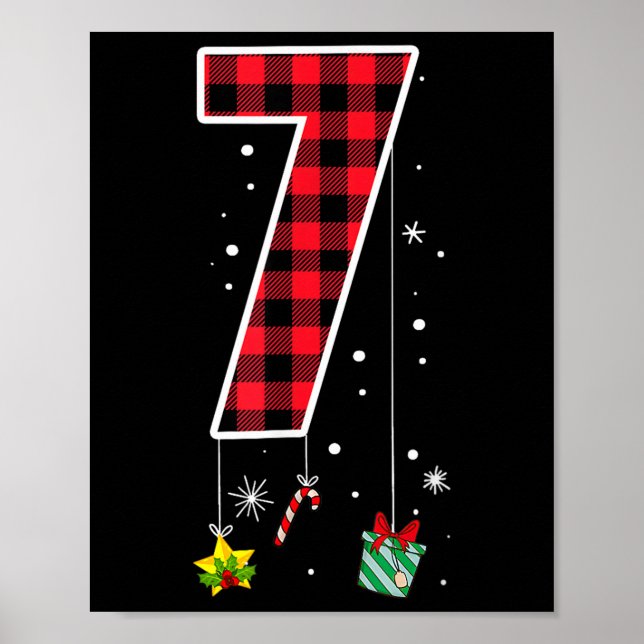 Poster Número 7 Dito de Meme Engraçado 6 7 Seis Sete Nata (Frente)