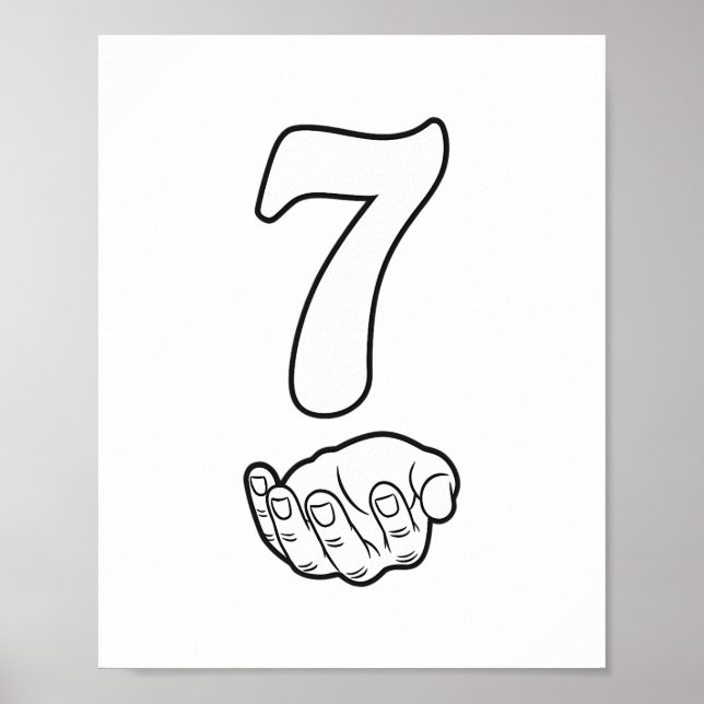 Poster Número 7 Divertido 67 Seis Sete Meme Mãos Casal Co (Frente)