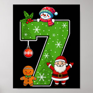 Poster Número 7 Engraçado 67 Meme Casal Pijamas Natal Mãe