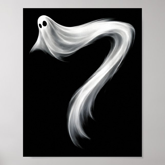 Poster Número 7 Fantasma Divertido Seis Sete 67 Meme de H (Frente)