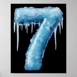 Poster Número 7 Fogo Gelo Número Seis Sete Meme 67 Alpha 
