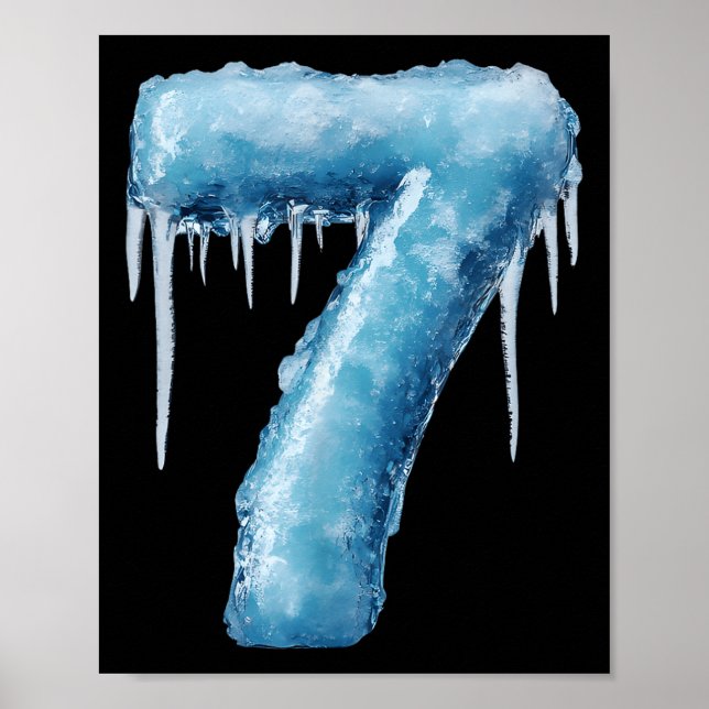 Poster Número 7 Fogo Gelo Número Seis Sete Meme 67 Alpha  (Frente)