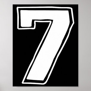 Poster Número 7 Seis Sete 6 7 Meme 67 Divertido Aniversár
