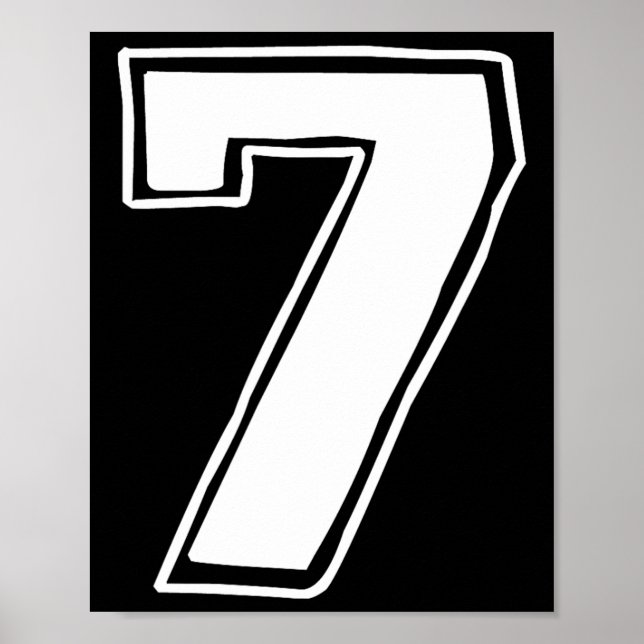 Poster Número 7 Seis Sete 6 7 Meme 67 Divertido Aniversár (Frente)