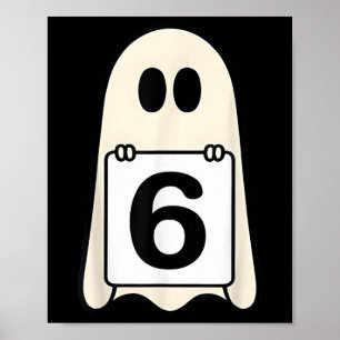 Poster Número Assustador 6 Grupo de Fantasia de Halloween