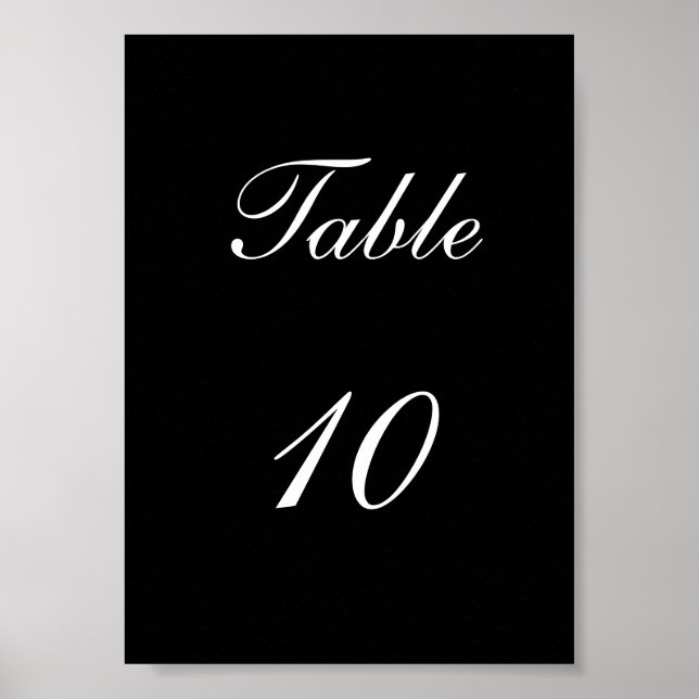 Pôster Número da Mesa (Frente)