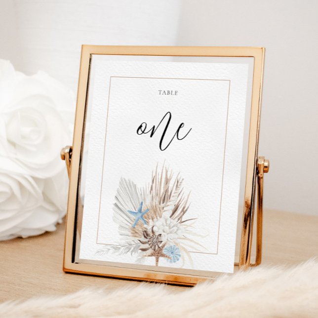 Poster Número da Mesa da Praia Boho (Criador carregado)