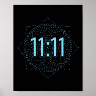Poster Número do Anjo 1111 Sinal Espiritual Auspicioso So