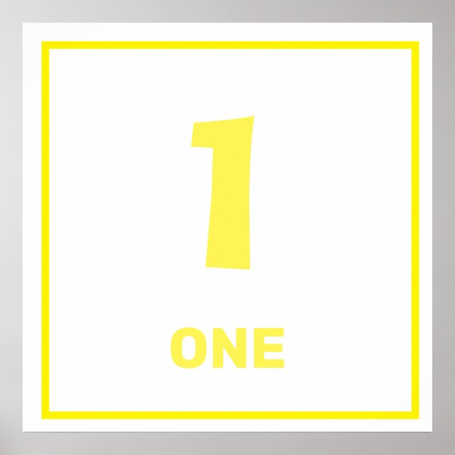 Poster número um amarelo (Frente)