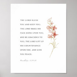 Poster Números 6:24-26 O Senhor te abençoe