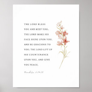 Poster Números 6:24-26 O Senhor te abençoe