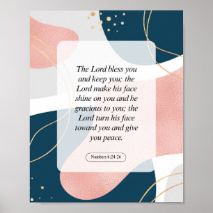 Poster Números 6:24-26 O Senhor te abençoe e te guarde