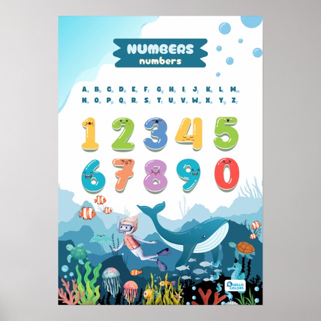 Poster Números com o Oceano (Frente)