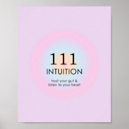 Poster Números de anjo Numerologia 111 Intuição