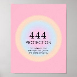 Poster Números de anjo Numerologia 444 Proteção