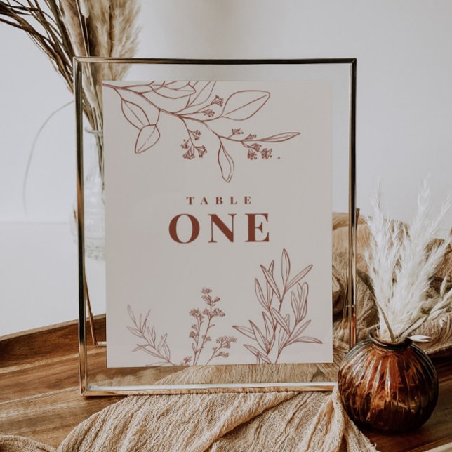 Poster Números de Mesa Florais Boho (Criador carregado)