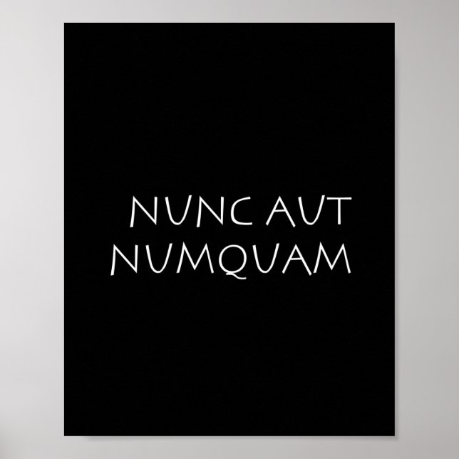 Poster Nunc aut numquam (Frente)