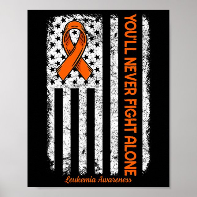 Poster Nunca Combater Sozinha A Consciência Da Leucemia D (Frente)