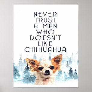 Poster Nunca confie em um homem que não gosta de cachorr